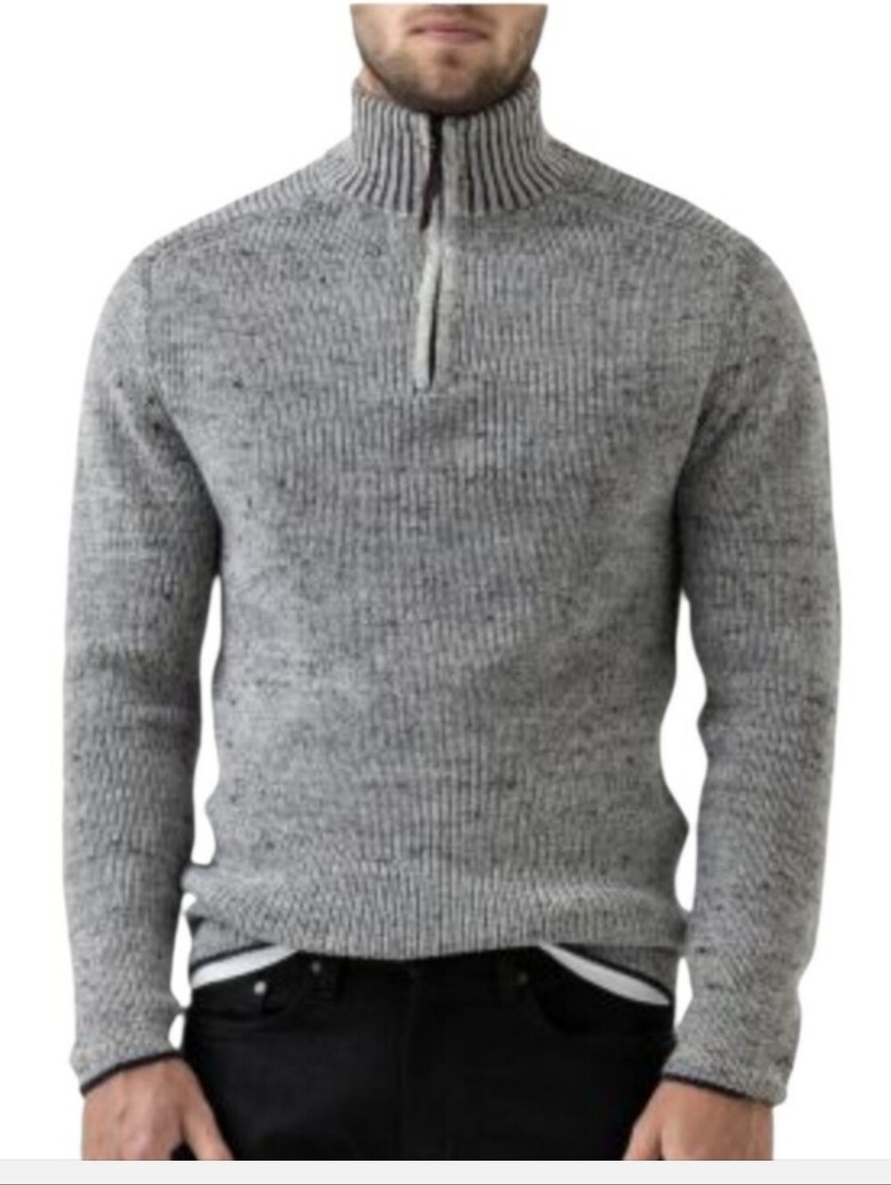 Rodd & Gunn Slope Hill Quater Zip 100% Wool Sweater Size L